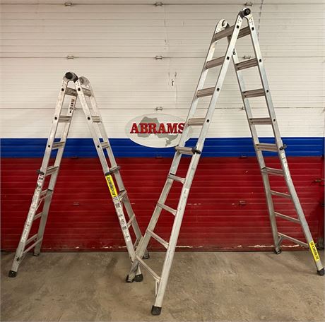 Two Featherlite Multi-Purpose Ladders